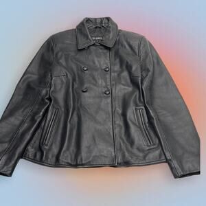 111 STATE Women’s Small Black Leather Coat